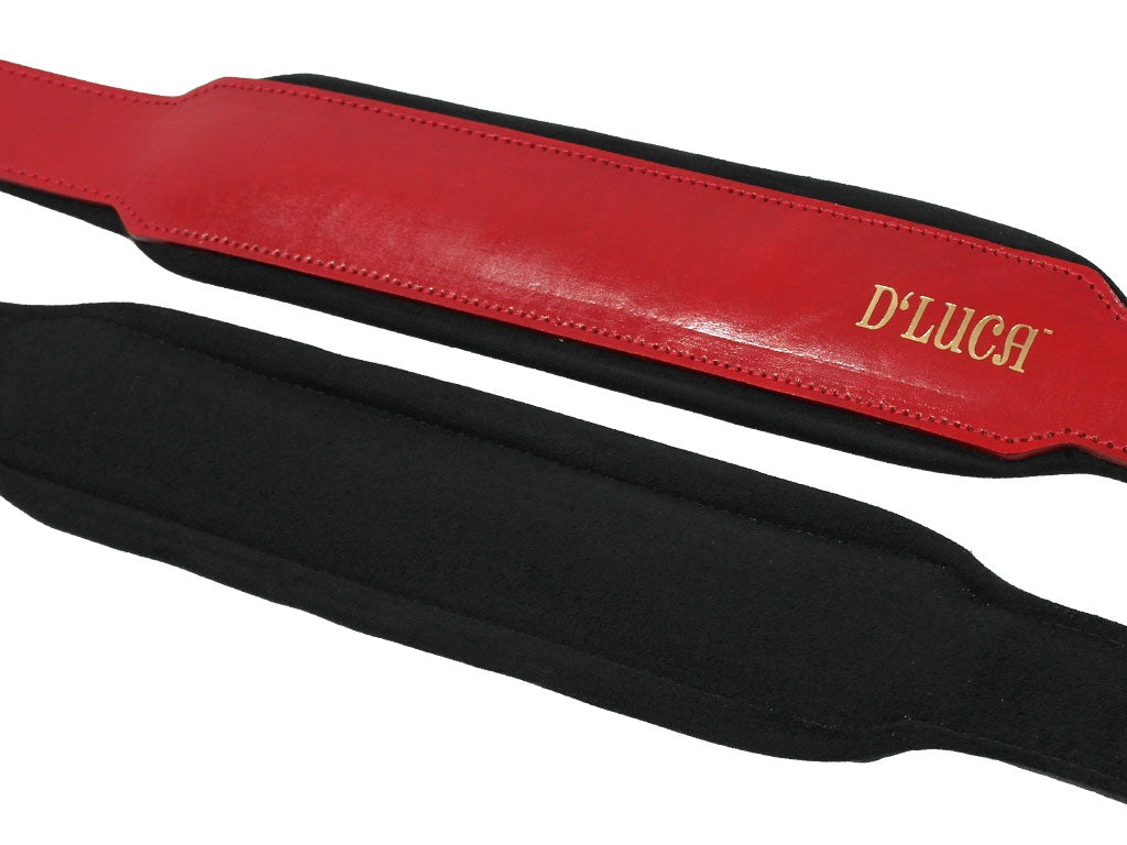 D'Luca Pro Series Genuine Leather Accordion Bass Straps 16.5 Inches Red