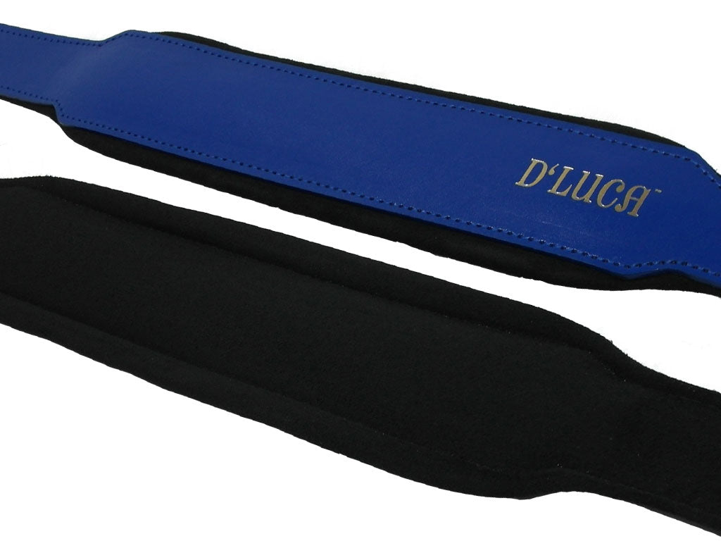 D'Luca Pro Series Genuine Leather Accordion Bass Straps 16.5 Inches Blue