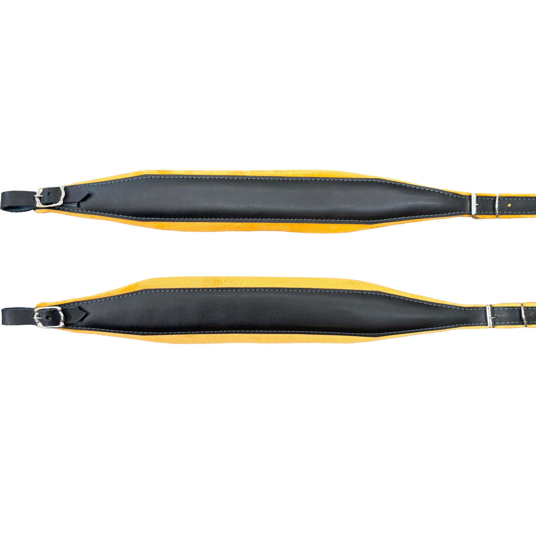 D'Luca MX3 Leather Accordion Straps Yellow/Black