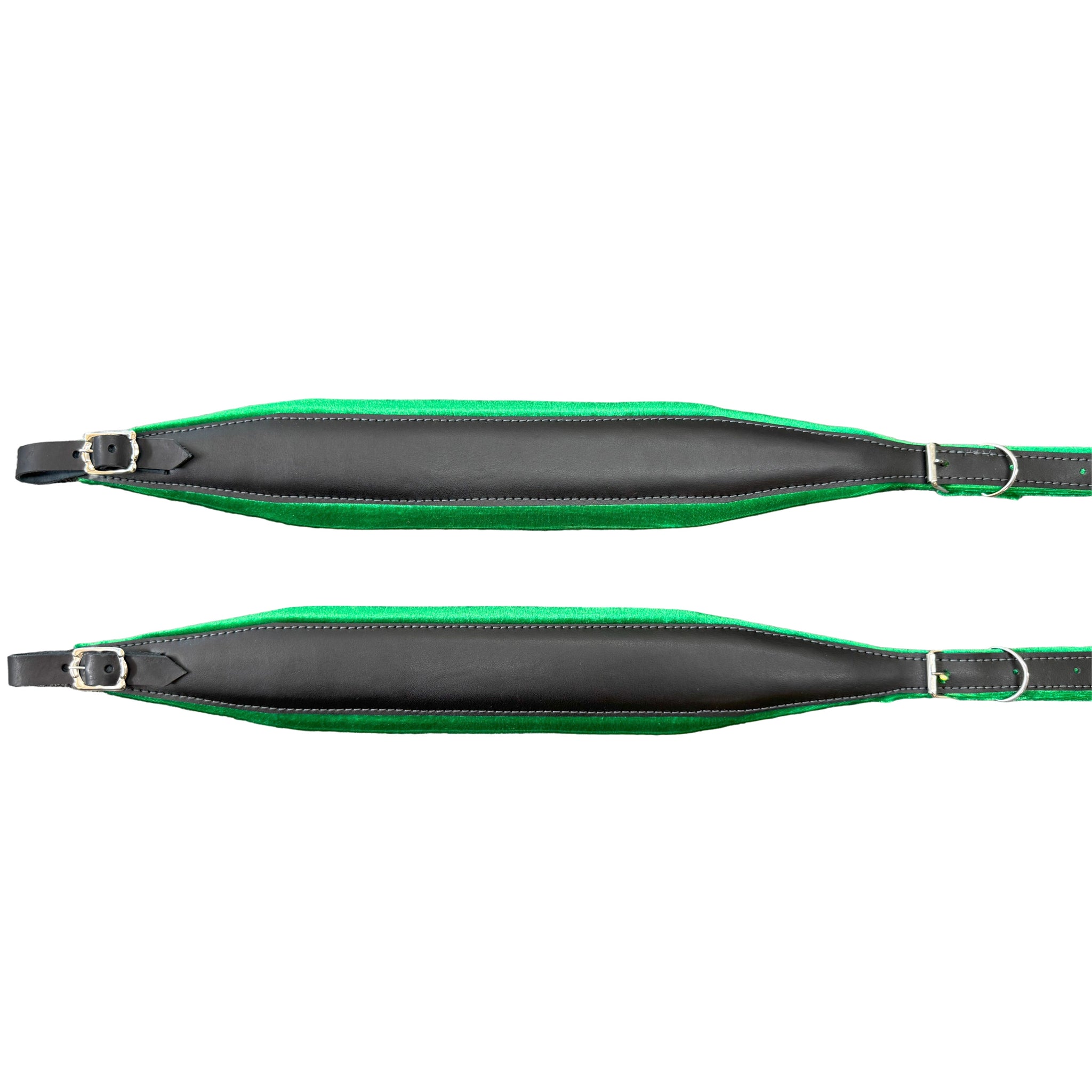 D'Luca MX3 Leather Accordion Straps Green/Black