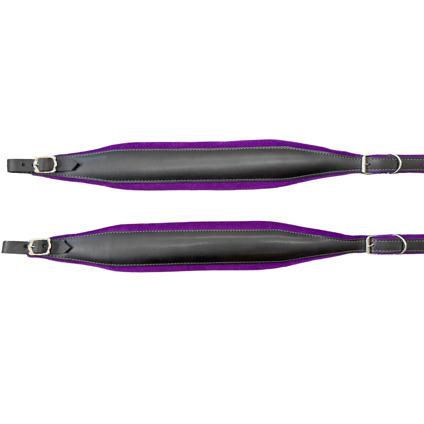 D'Luca MX3 Leather Accordion Straps Purple/Black