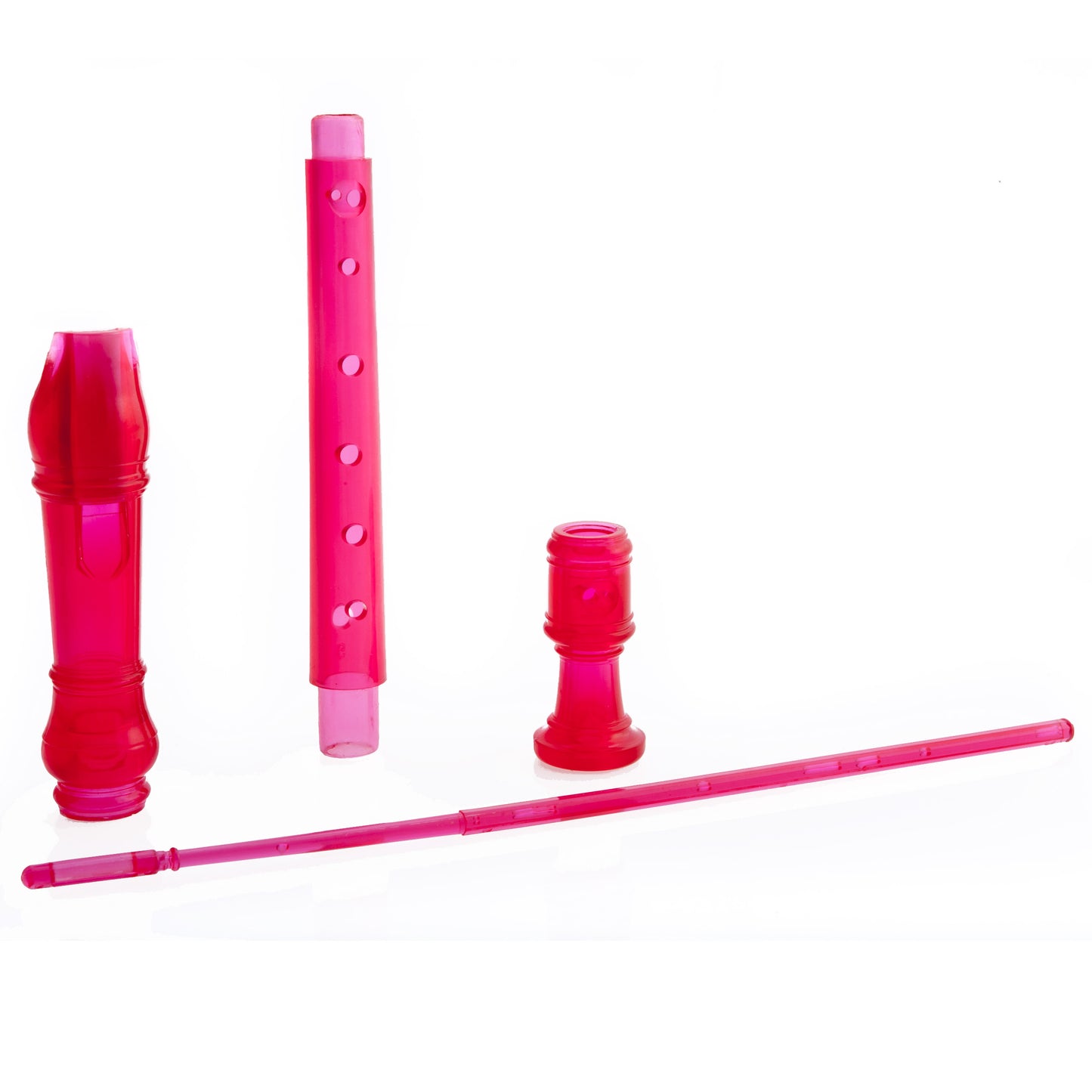 D'Luca Student 3 Piece Recorder Flute Pink