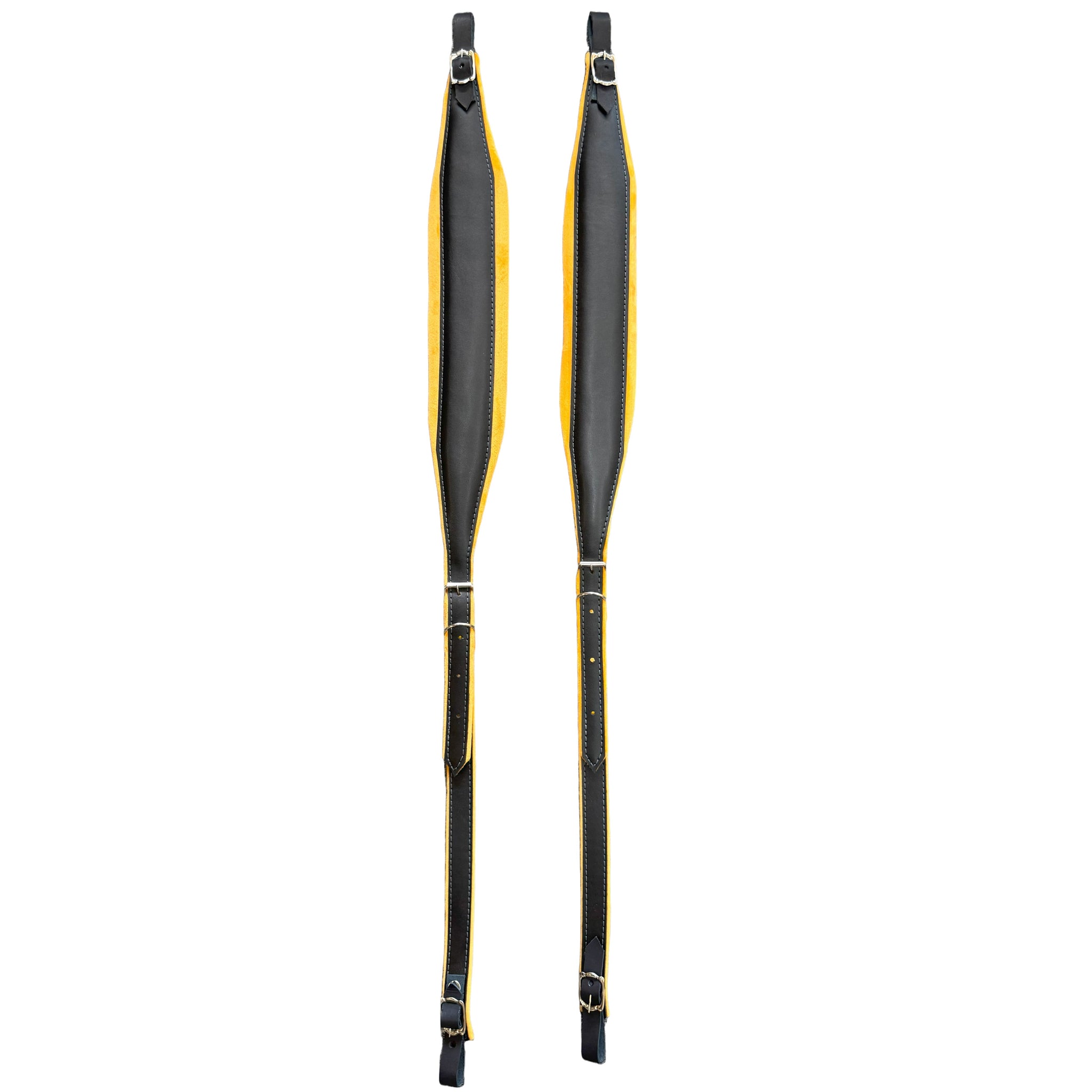 D'Luca MX3 Leather Accordion Straps Yellow/Black