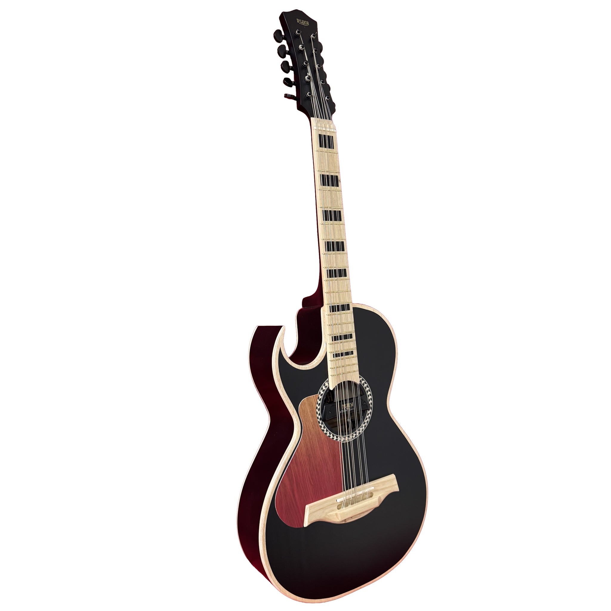 D'Luca Artisan Left Handed Acoustic Electric Bajo Quinto, Midnight