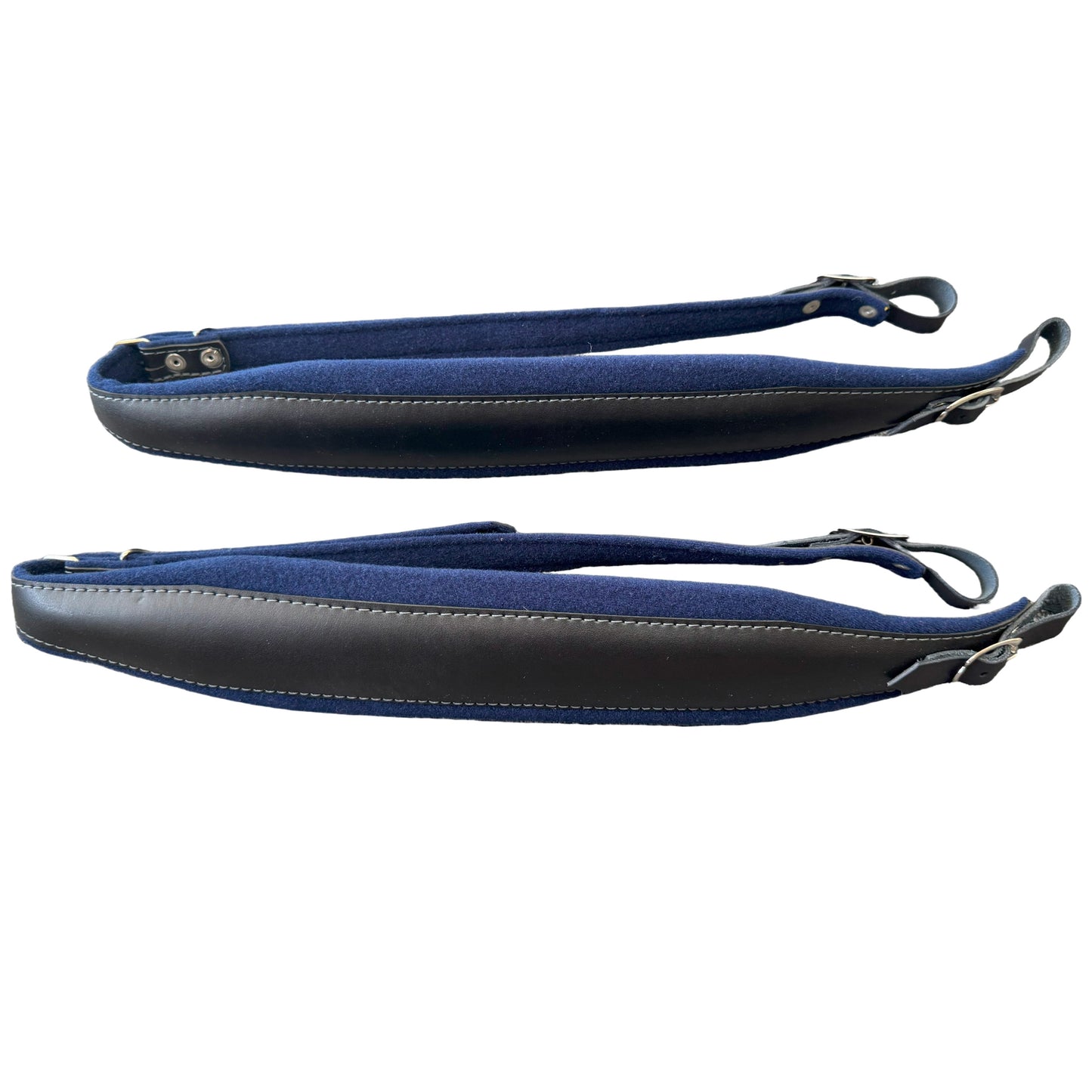 D'Luca MX3 Leather Accordion Straps Navy Blue/Black