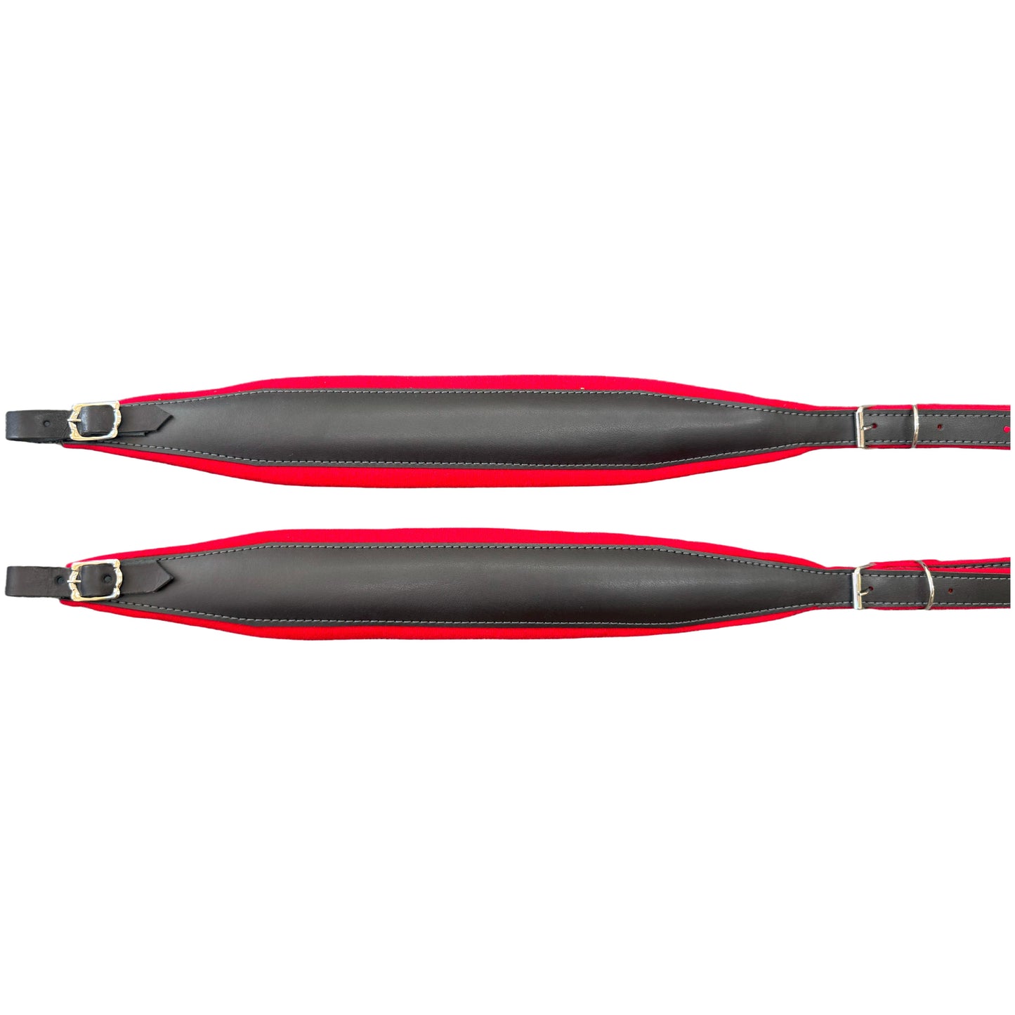 D'Luca MX3 Leather Accordion Straps Red/Black