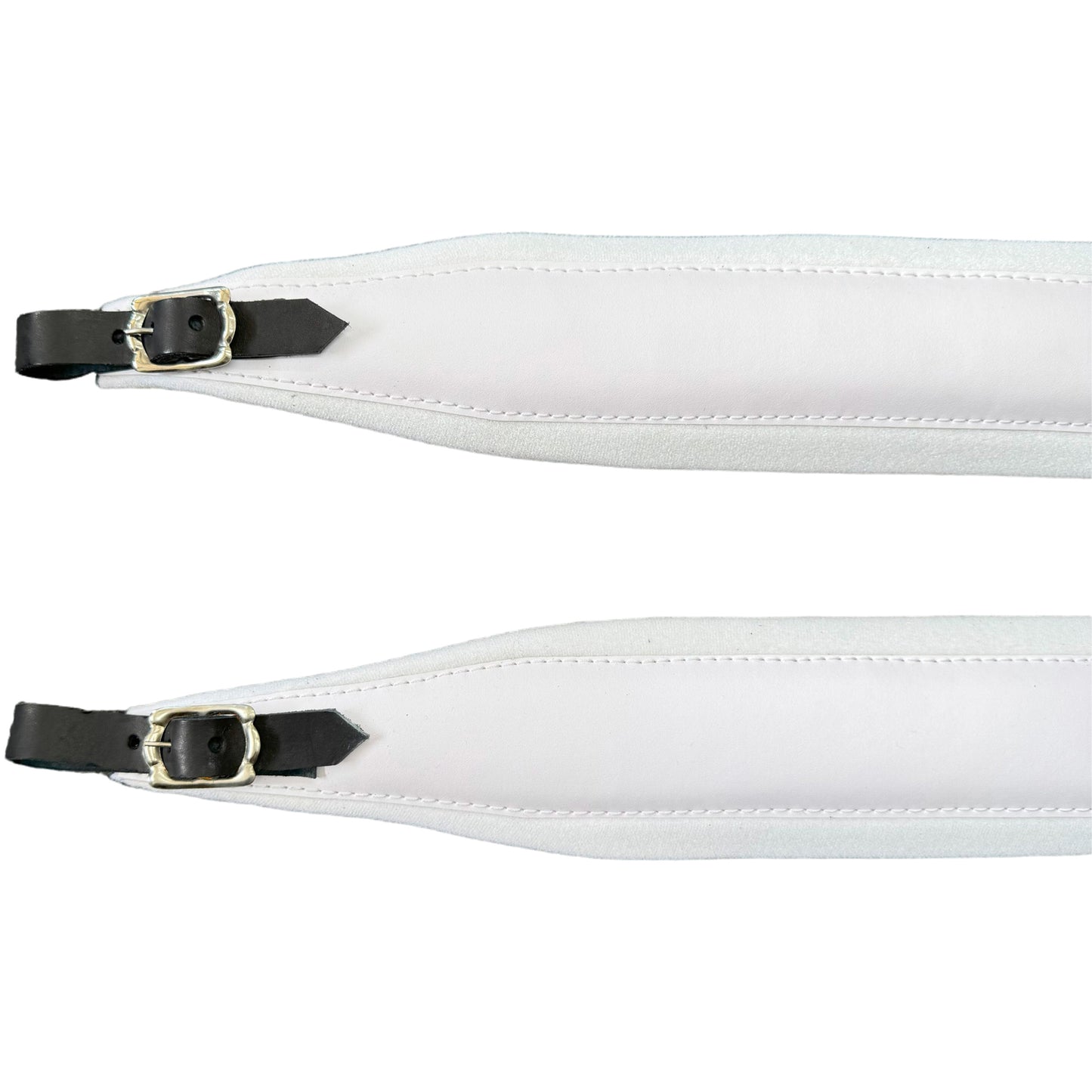 D'Luca MX3 Leather Accordion Straps White/White