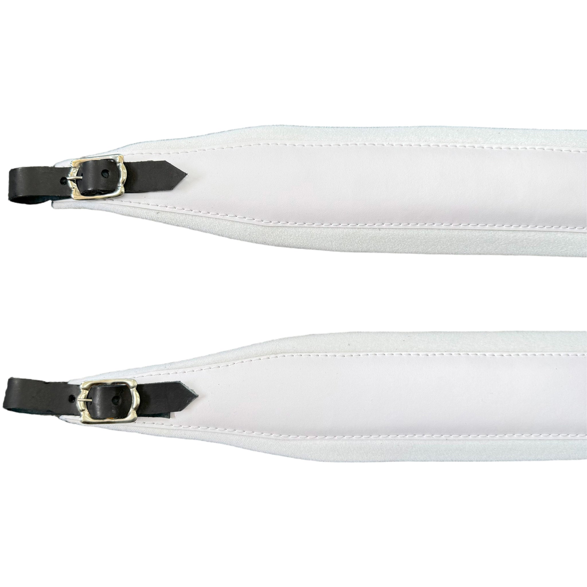 D'Luca MX3 Leather Accordion Straps White/White
