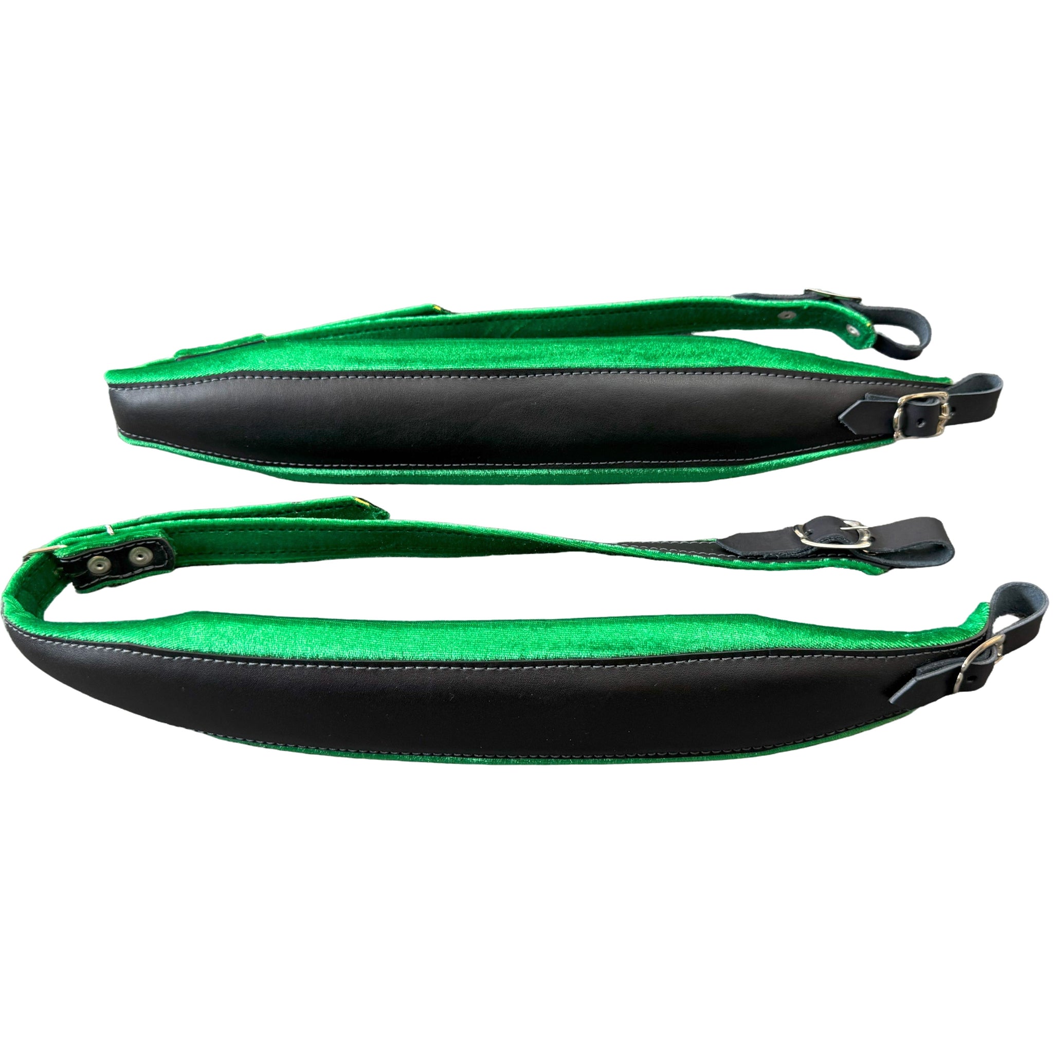 D'Luca MX3 Leather Accordion Straps Green/Black