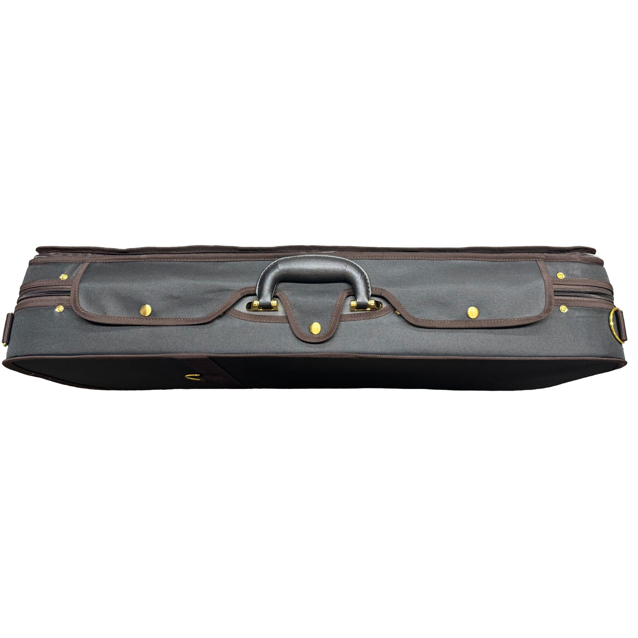D'Luca Double Violin Case Black-Burgandy