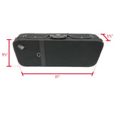 D'Luca Double Violin Case Black-Burgandy