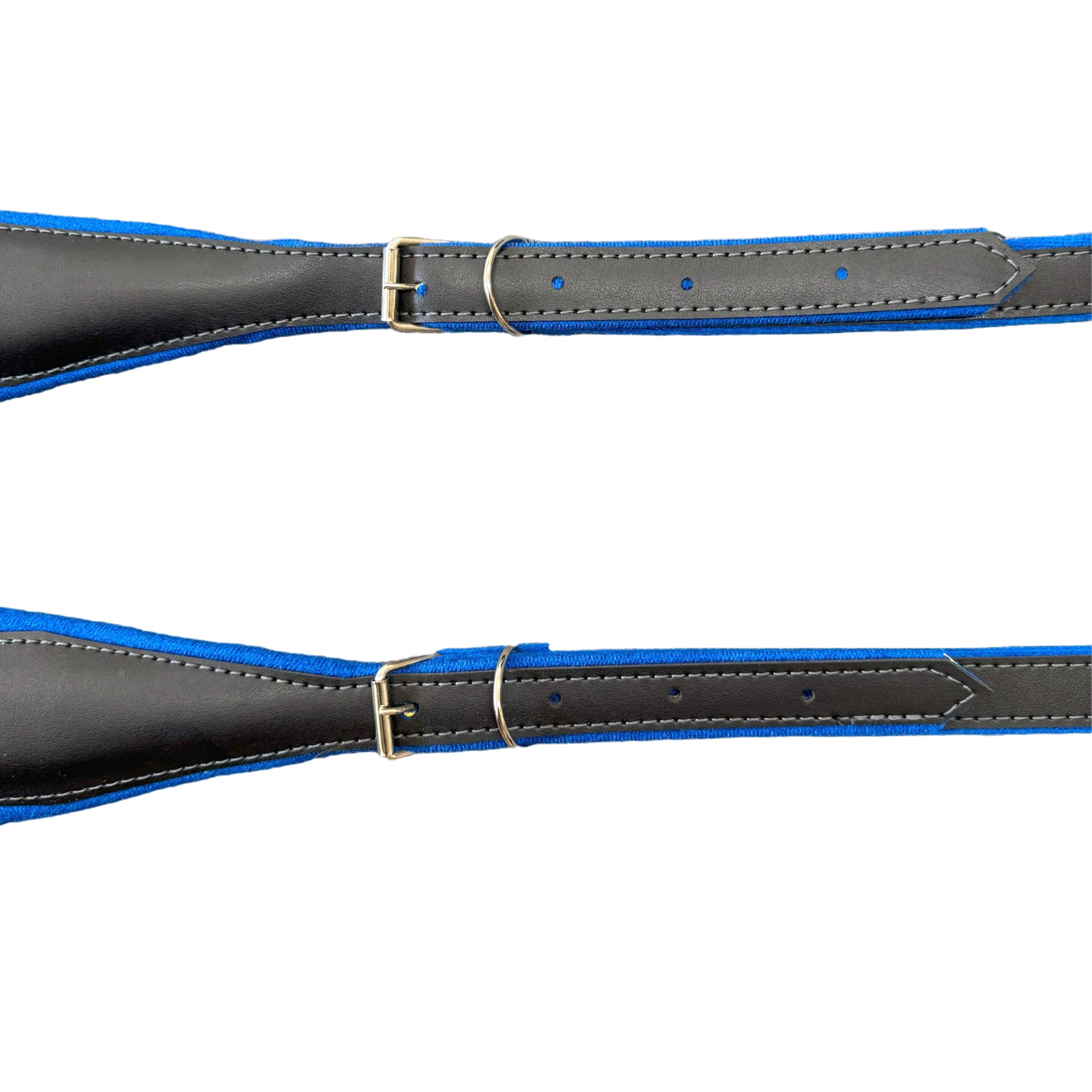 D'Luca MX3 Leather Accordion Straps Blue/Black