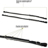 D'Luca Adjustable Accordion Shoulder Straps Set Black/White