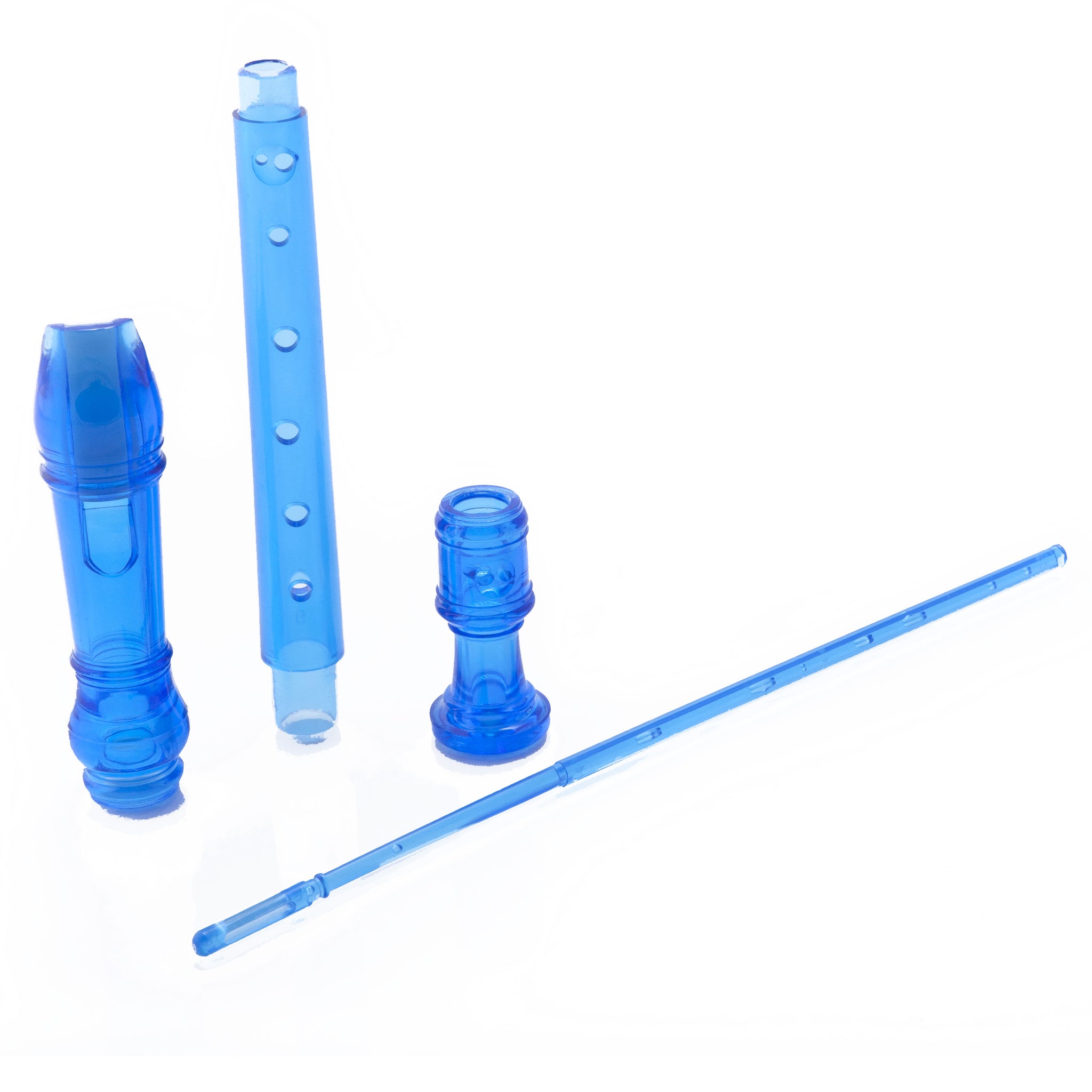 D'Luca Student 3 Piece Recorder Flute Blue