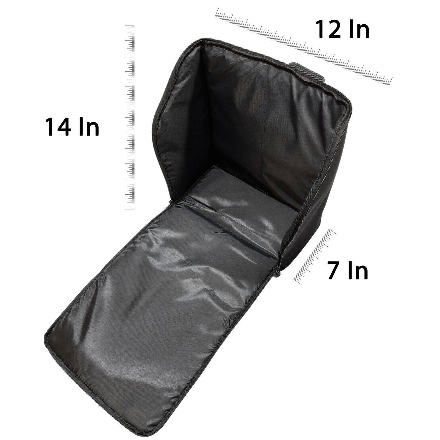 D'Luca BG Series Accordion Gig Bag for 12 Bass, 1, 2 and 3 Row Buttons, Black