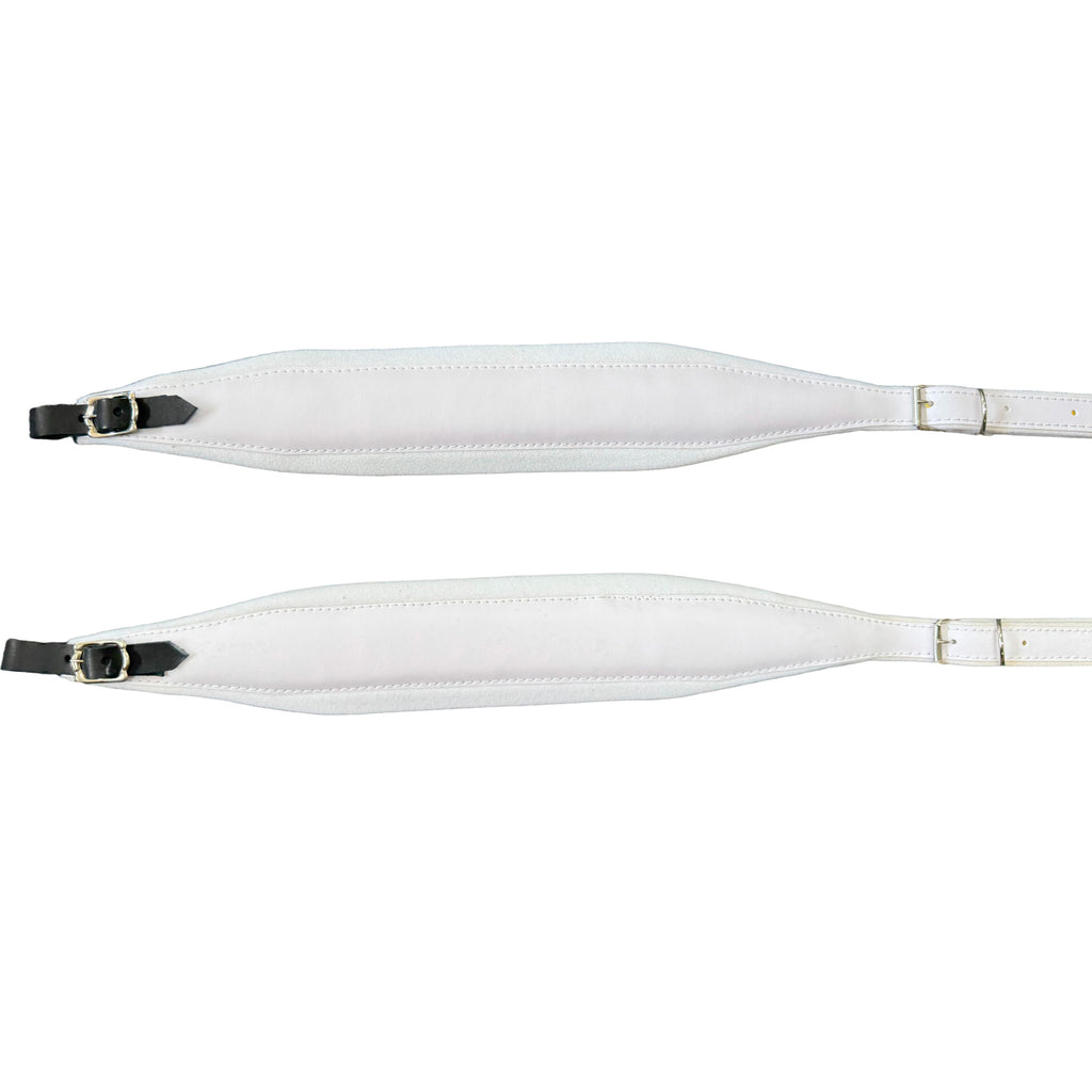 D'Luca MX3 Leather Accordion Straps White/White