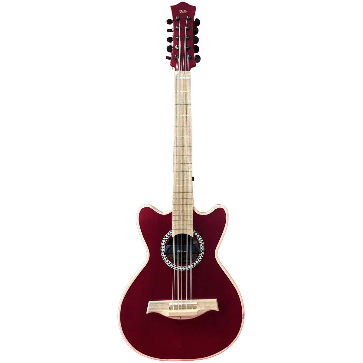 D'Luca Artisan Acoustic Electric Bajo Quinto, Ruby