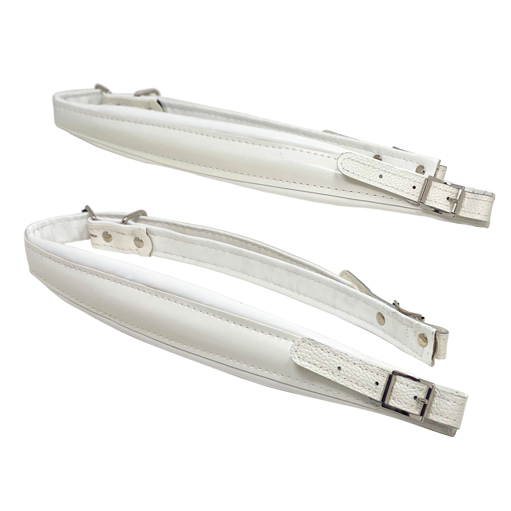 D'Luca Adjustable Accordion Shoulder Straps Set White