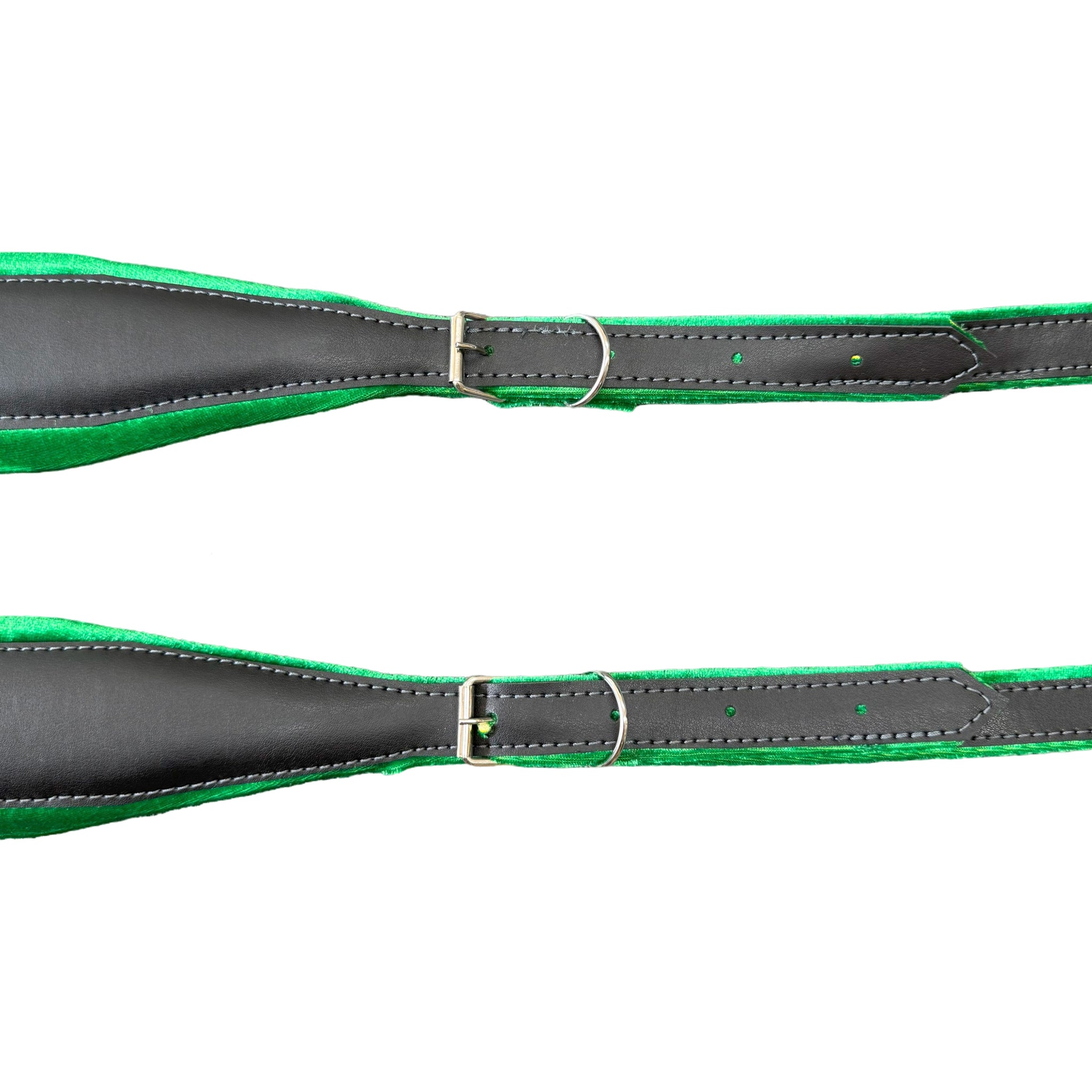 D'Luca MX3 Leather Accordion Straps Green/Black