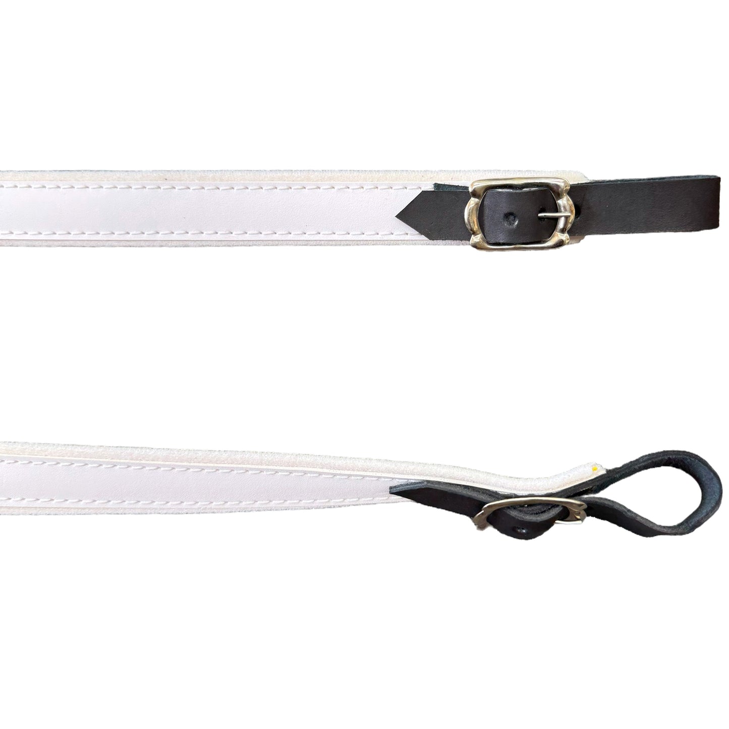 D'Luca MX3 Leather Accordion Straps White/White
