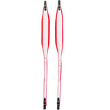 D'Luca MX3 Leather Accordion Straps Red/White