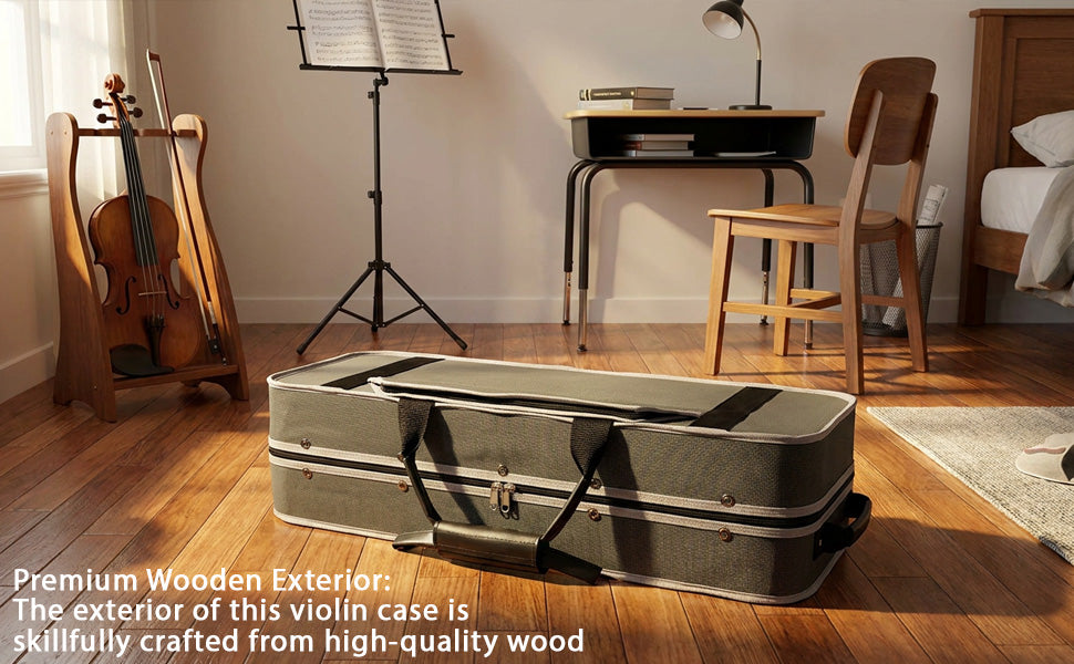 D'Luca Wooden Double 4/4 Violin Case