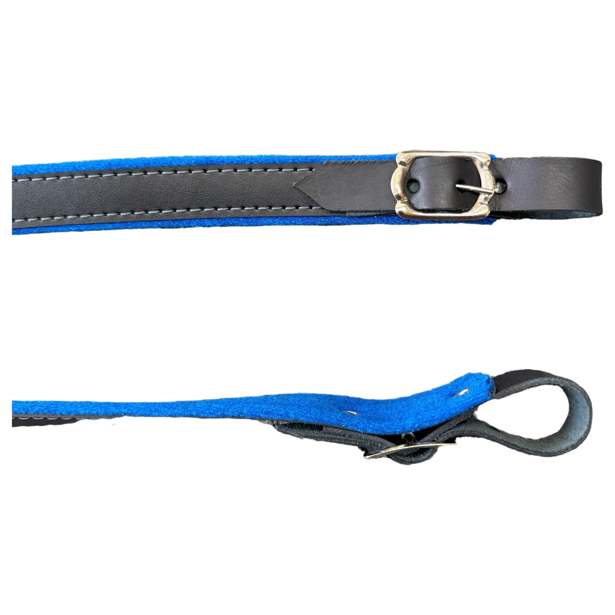 D'Luca MX3 Leather Accordion Straps Blue/Black