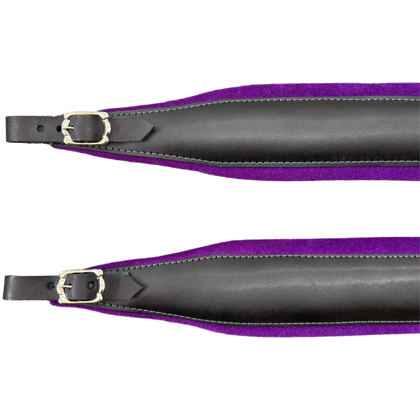 D'Luca MX3 Leather Accordion Straps Purple/Black