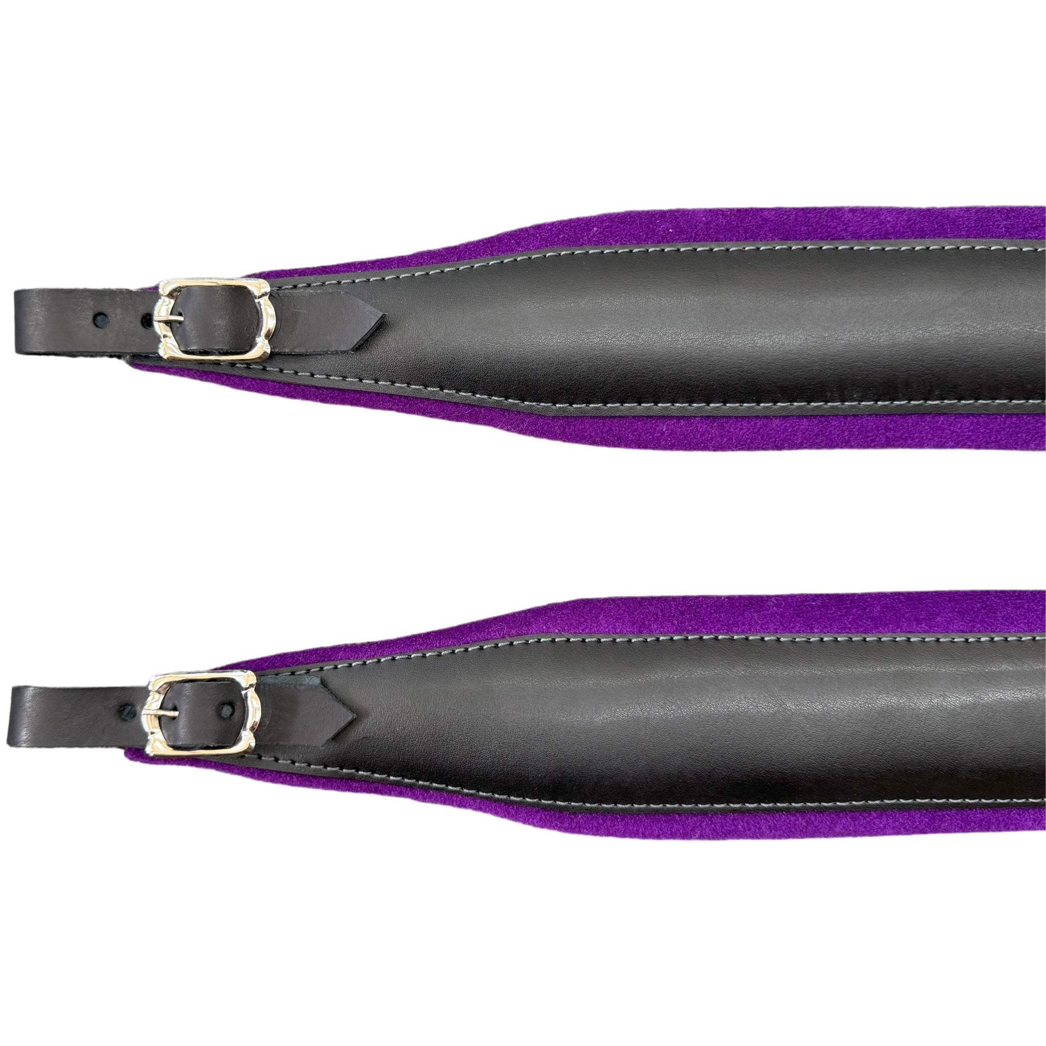 D'Luca MX3 Leather Accordion Straps Purple/Black