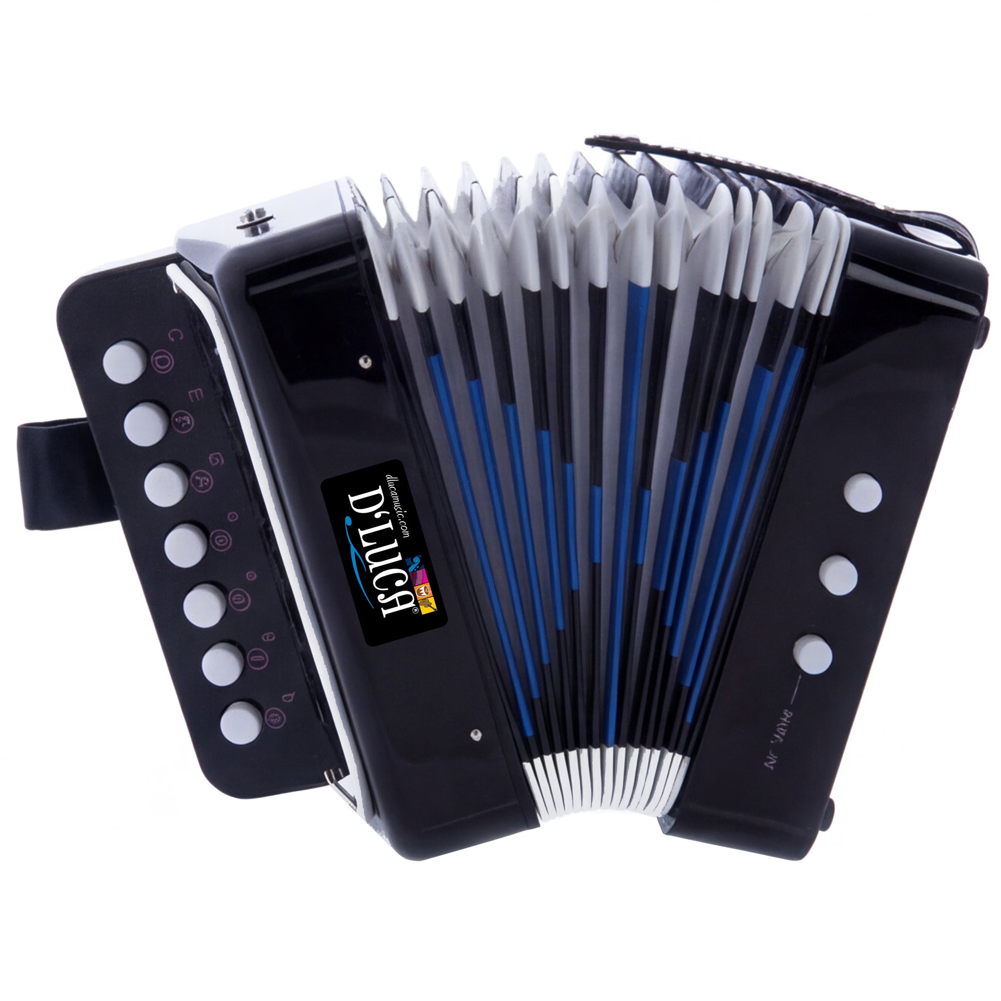 D'Luca Kids Series Button Accordion, Black
