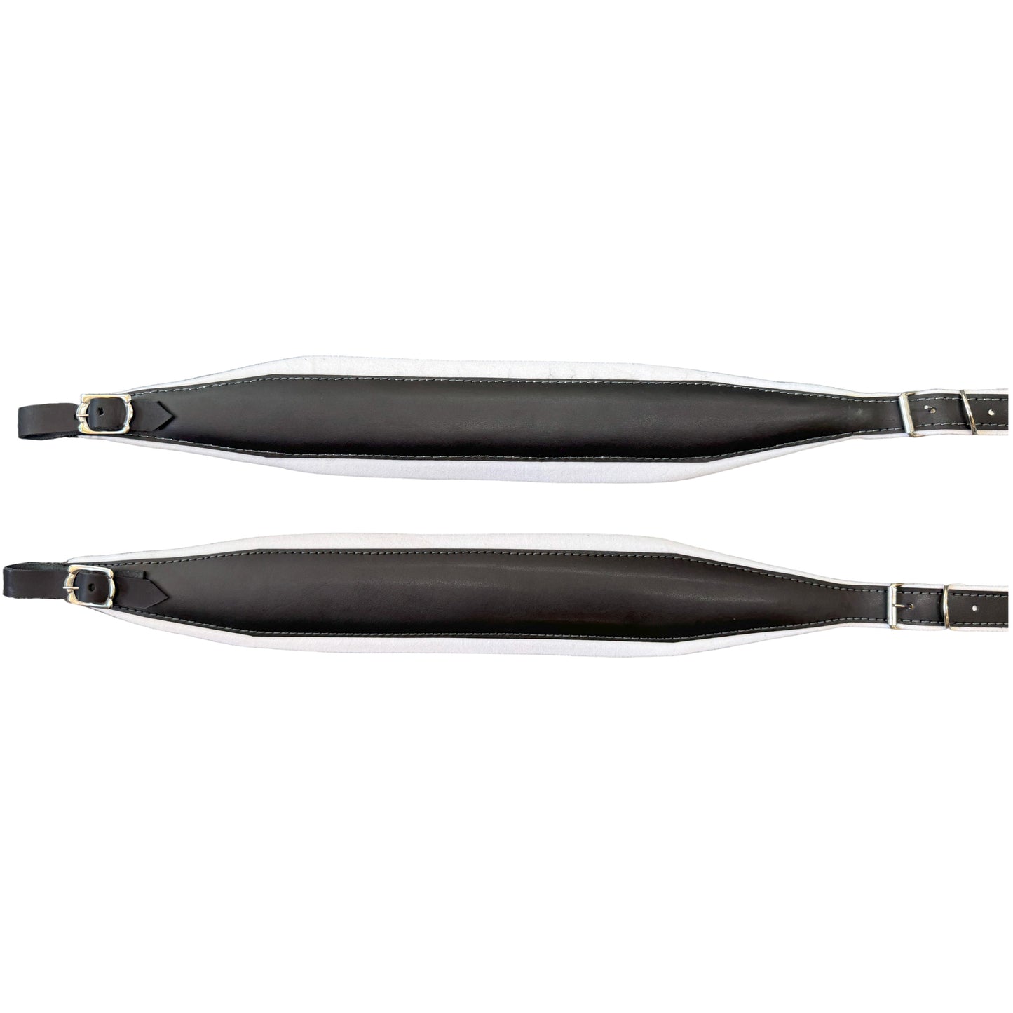 D'Luca MX3 Leather Accordion Straps White/Black