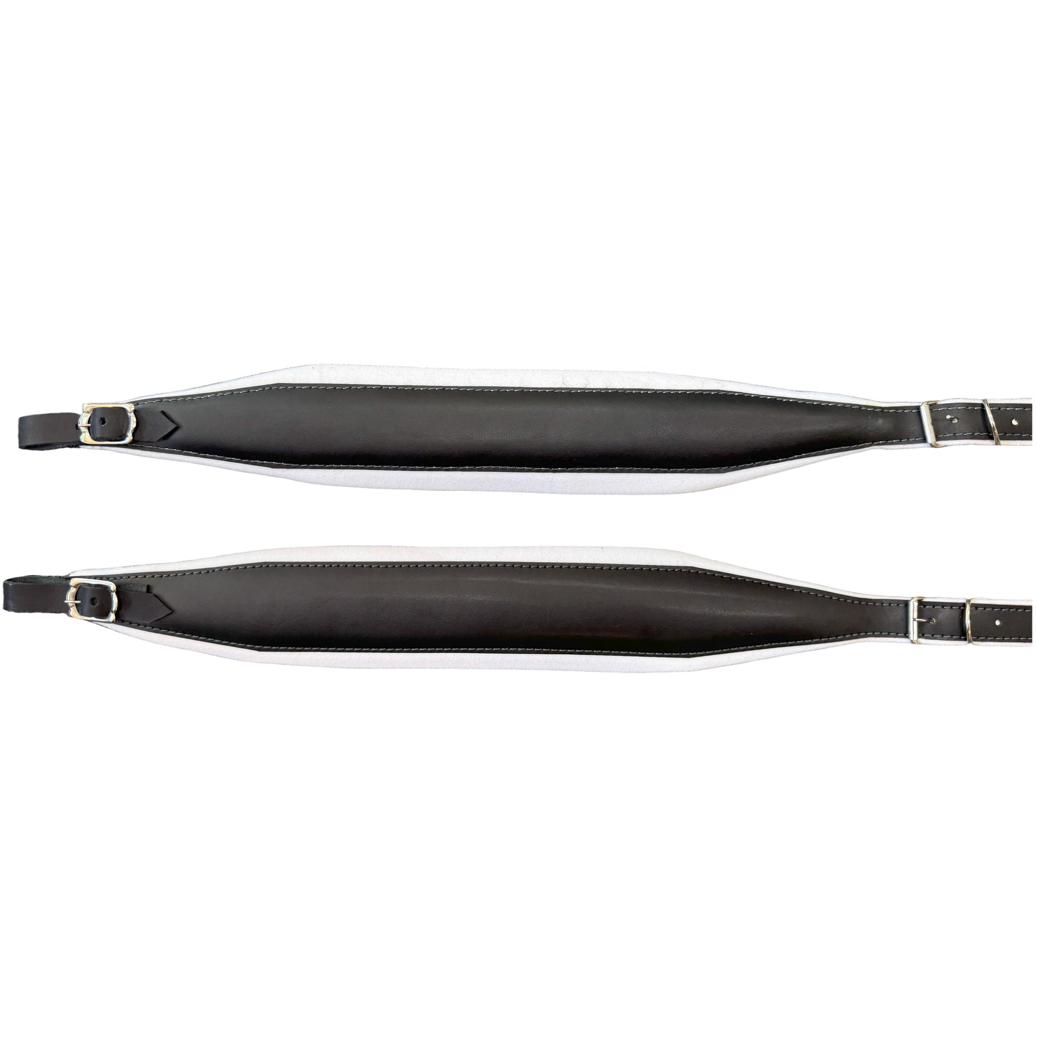 D'Luca MX3 Leather Accordion Straps White/Black