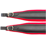 D'Luca MX3 Leather Accordion Straps Red/Black