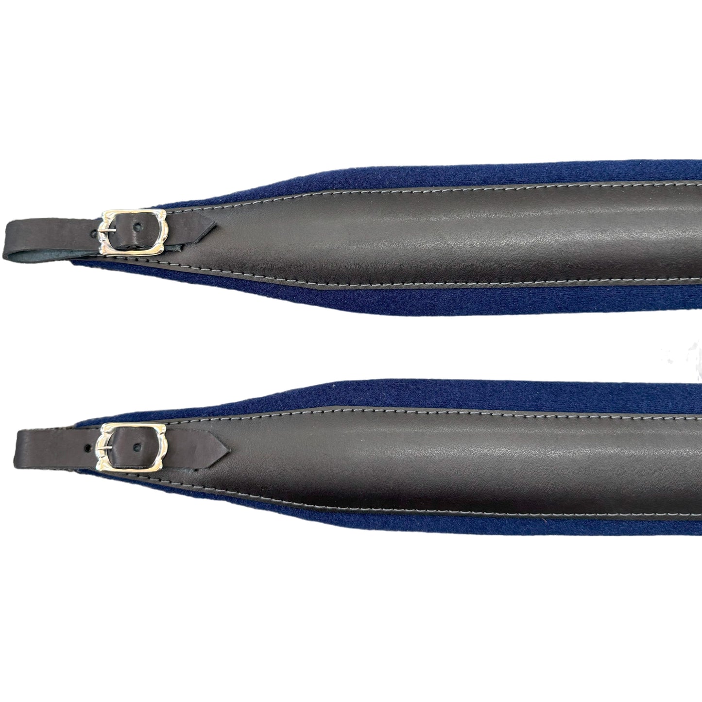 D'Luca MX3 Leather Accordion Straps Navy Blue/Black