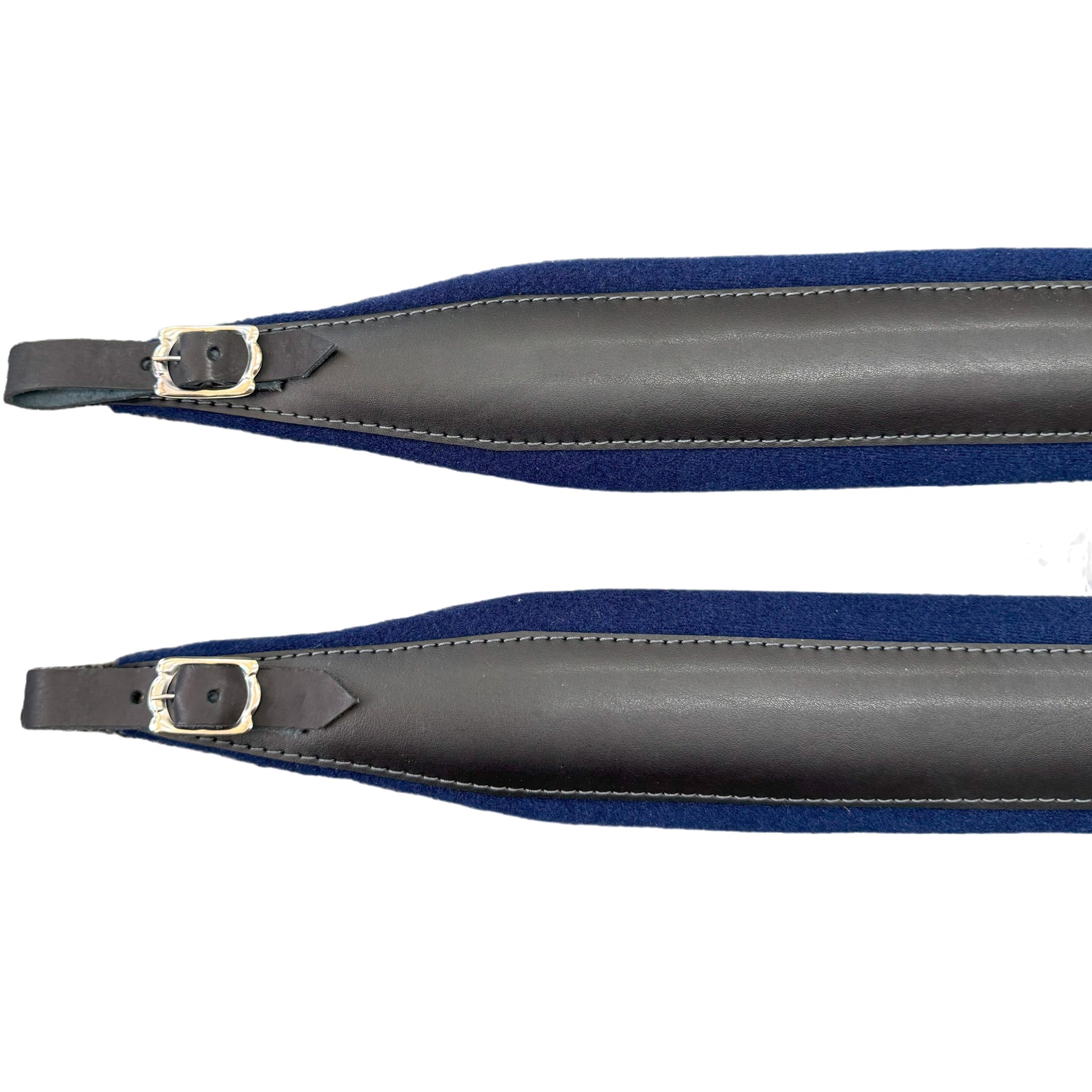 D'Luca MX3 Leather Accordion Straps Navy Blue/Black