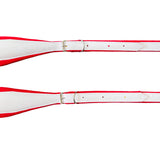 D'Luca MX3 Leather Accordion Straps Red/White
