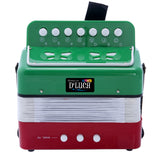 D'Luca Kids Series Button Accordion, Mexican Flag