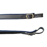 D'Luca MX3 Leather Accordion Straps Navy Blue/Black