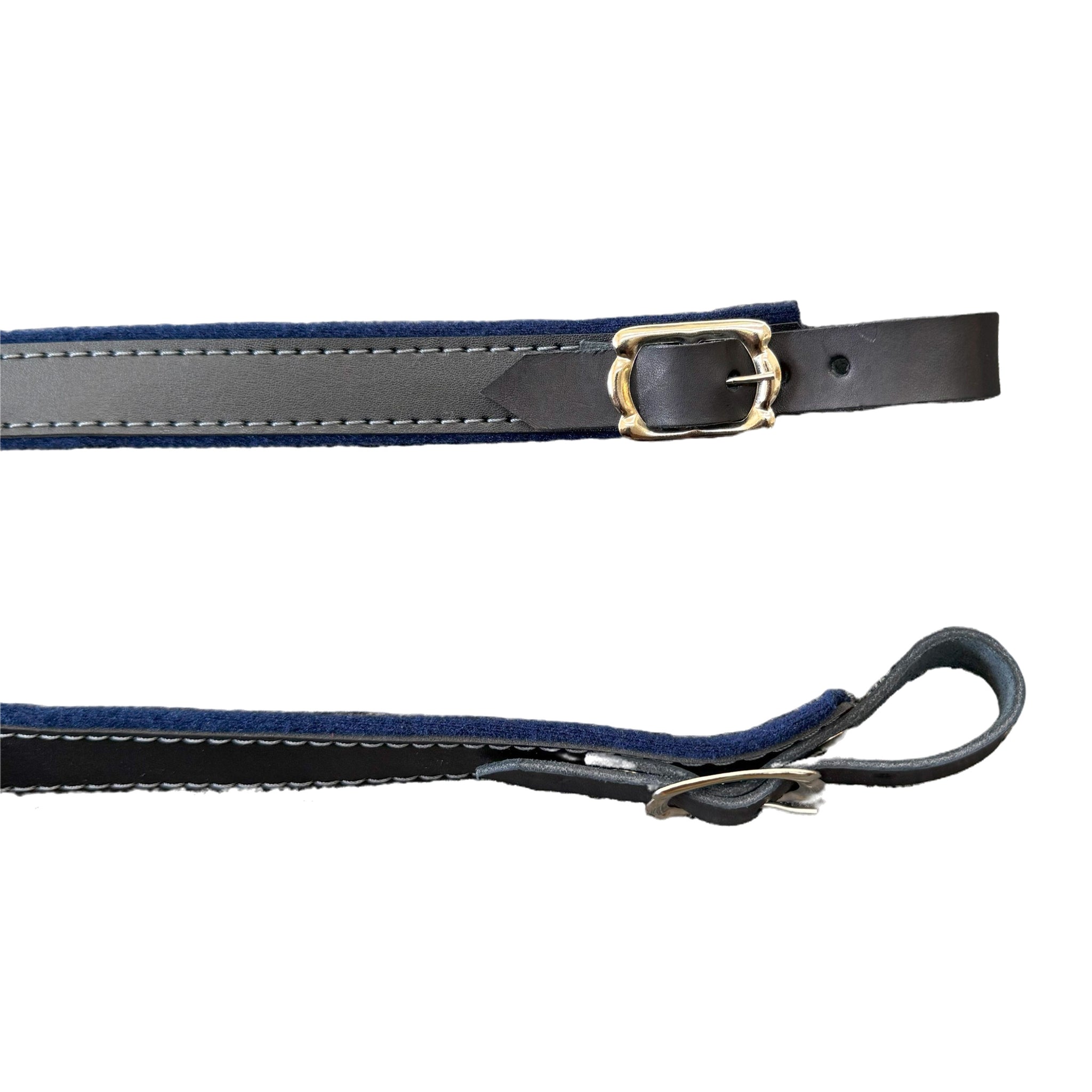 D'Luca MX3 Leather Accordion Straps Navy Blue/Black