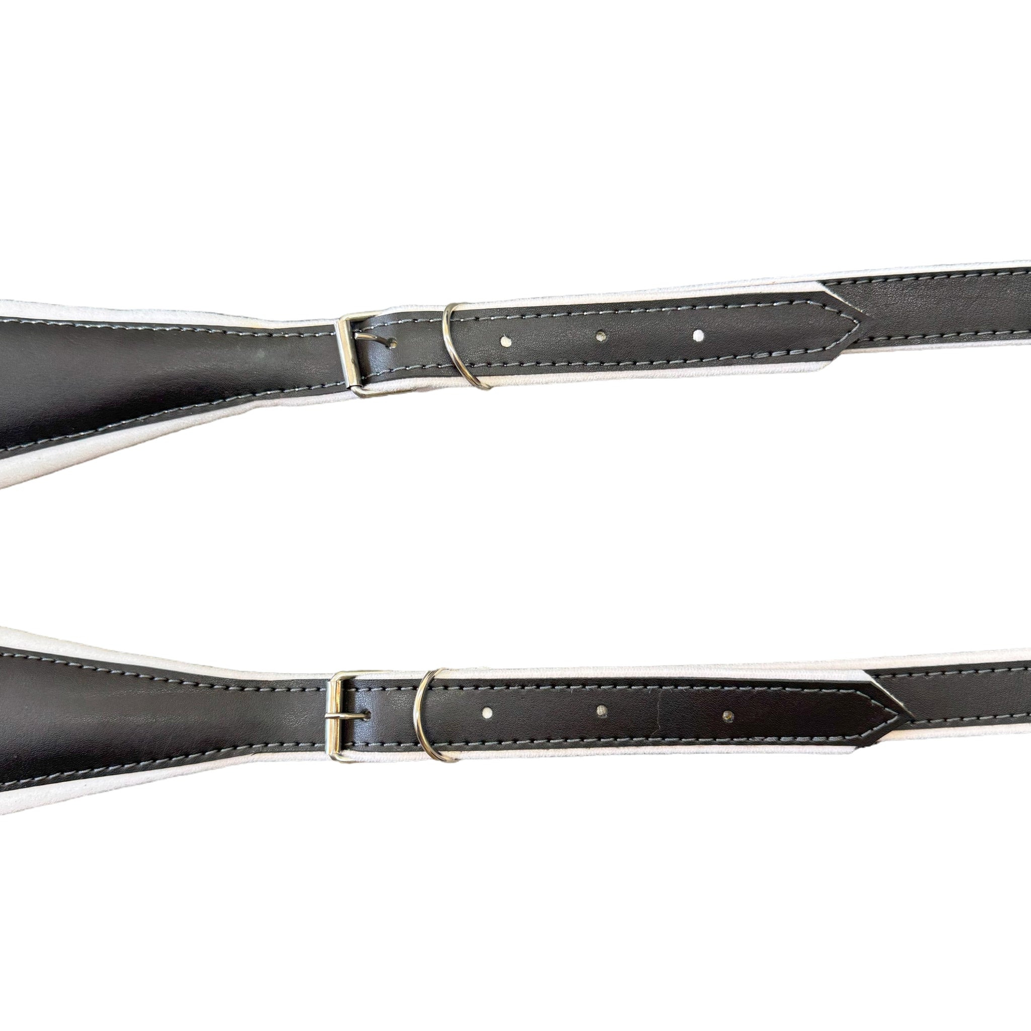 D'Luca MX3 Leather Accordion Straps White/Black