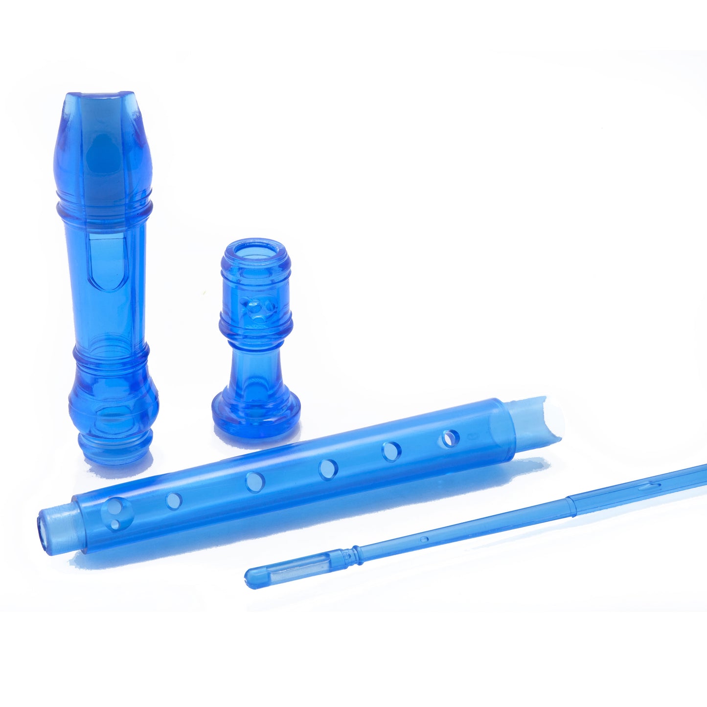 D'Luca Student 3 Piece Recorder Flute Blue