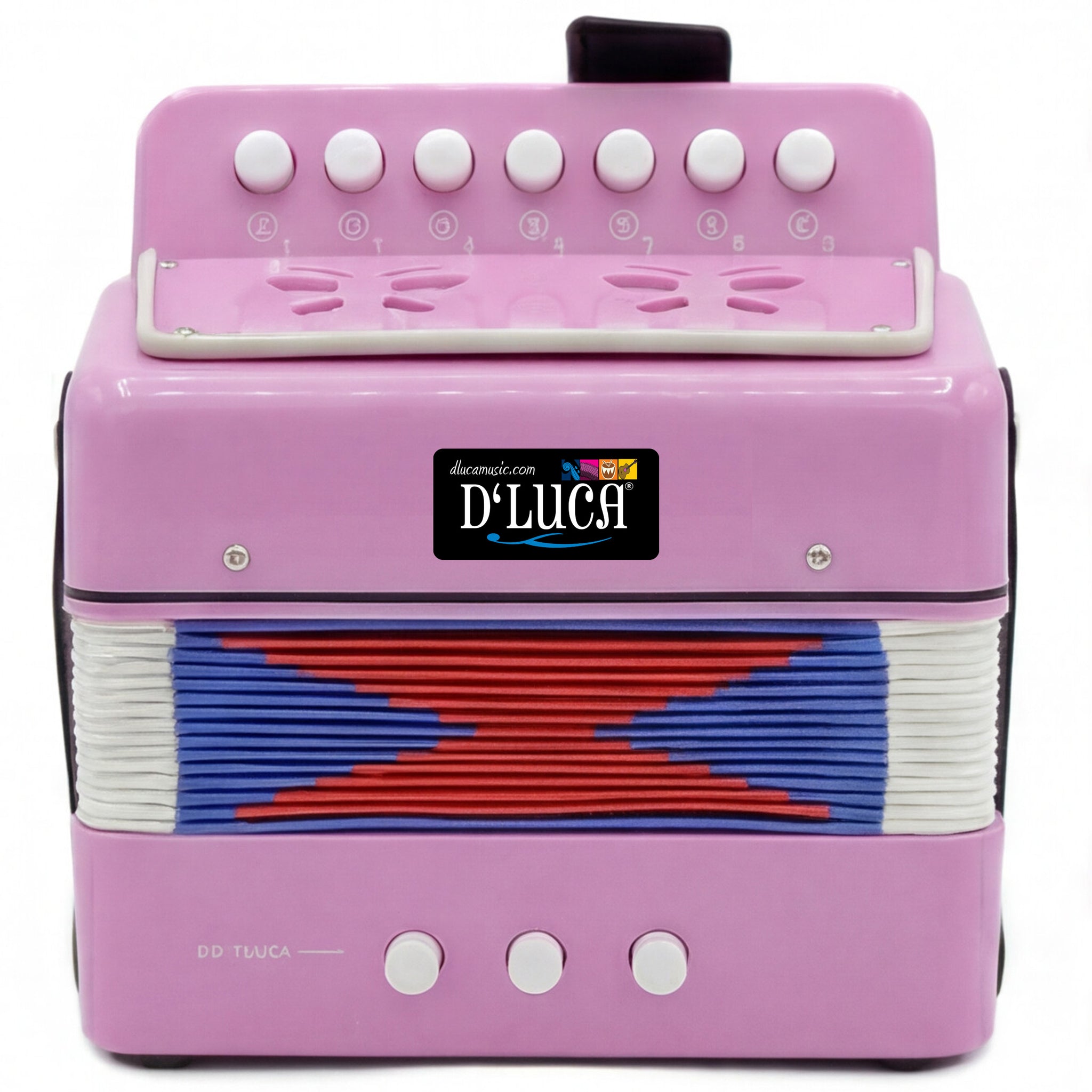 D'Luca Kids Series Button Accordion, Pink