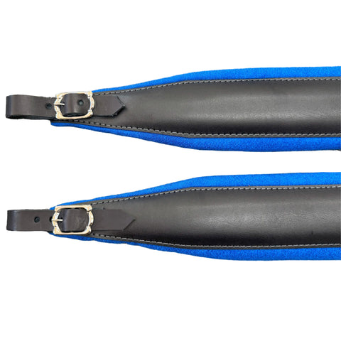 D'Luca MX3 Leather Accordion Straps Blue/Black