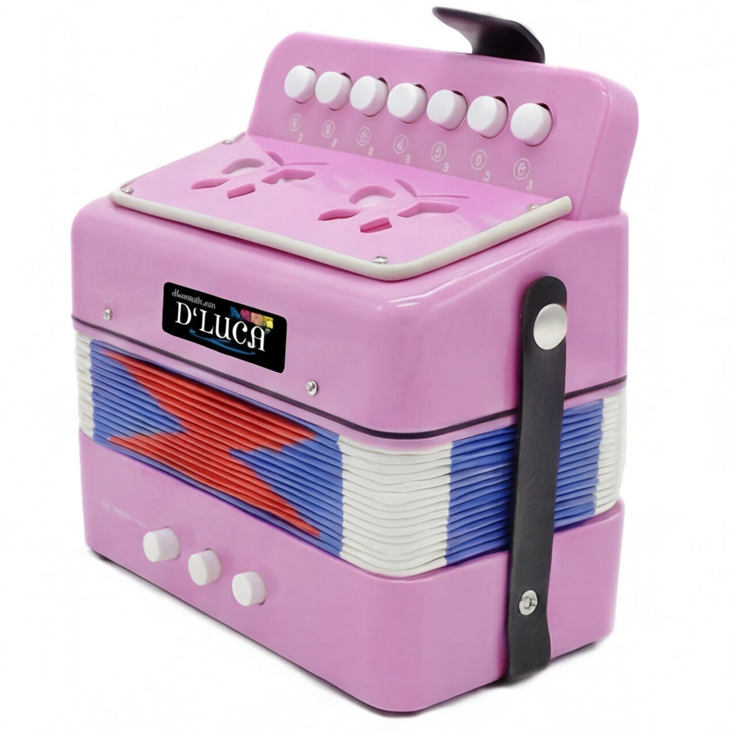 D'Luca Kids Series Button Accordion, Pink