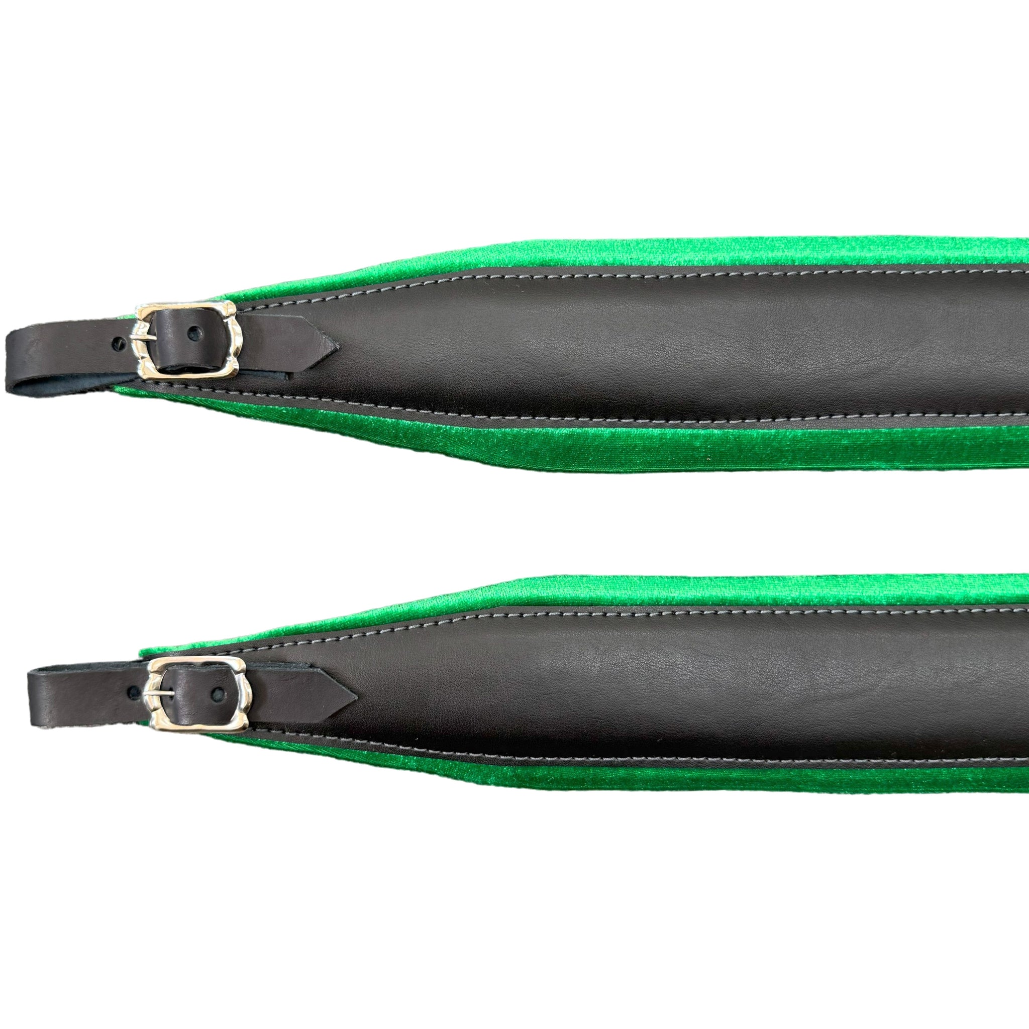 D'Luca MX3 Leather Accordion Straps Green/Black