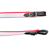 D'Luca MX3 Leather Accordion Straps Red/White