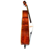 D’Luca Tonmeister 400 Ebony Fitted Cello Outfit 1/2 Size with Bow and Gig Bag