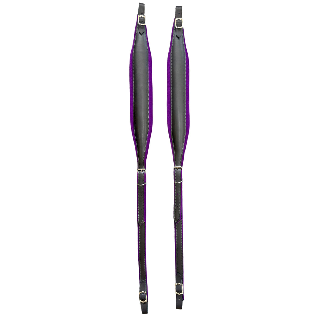 D'Luca MX3 Leather Accordion Straps Purple/Black