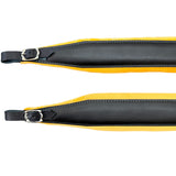 D'Luca MX3 Leather Accordion Straps Yellow/Black
