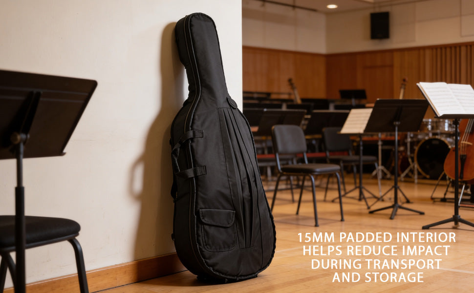 D’Luca Padded Cello Gig Bag 1/2